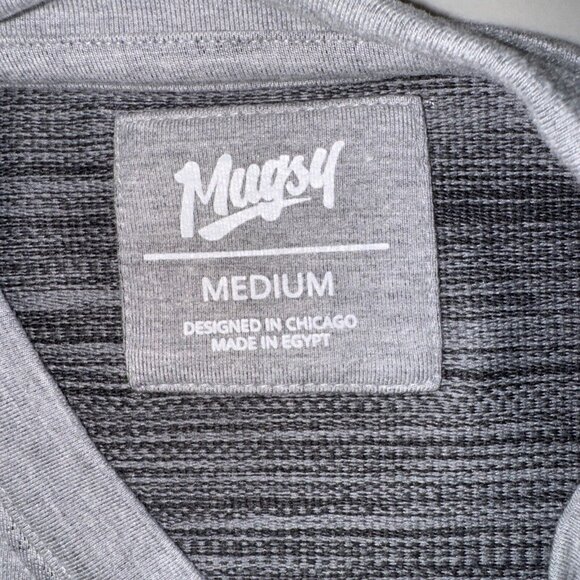 Mugsy T-Shirt Men Medium M Thick Gray Viscose Cotton Spandex Short Sleeve Pocket - Picture 4 of 10